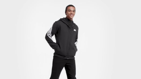 Future Icons Sweat à Capuche Zippé à 3 Bandes Adidas Noir