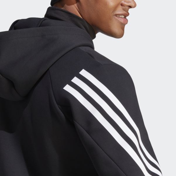 Future Icons Sweat à Capuche Zippé à 3 Bandes Adidas Noir