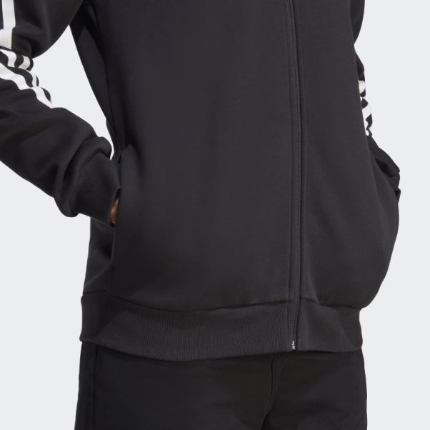 Future Icons Sweat à Capuche Zippé à 3 Bandes Adidas Noir