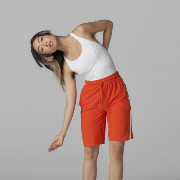 Short Tissé Adidas By Stella Mccartney Orange Mode
