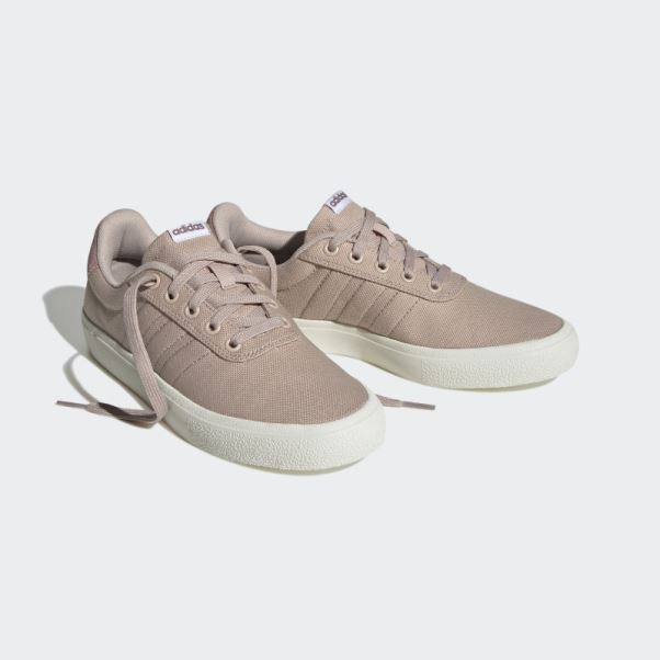 Adidas Vulc Raid3r Lifestyle Skateboarding 3-stripes Chaussures De Marque Taupe