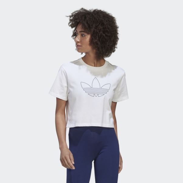 Crop Top Adidas Blanc