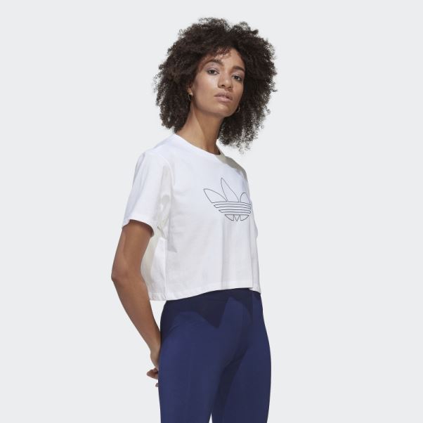 Crop Top Adidas Blanc