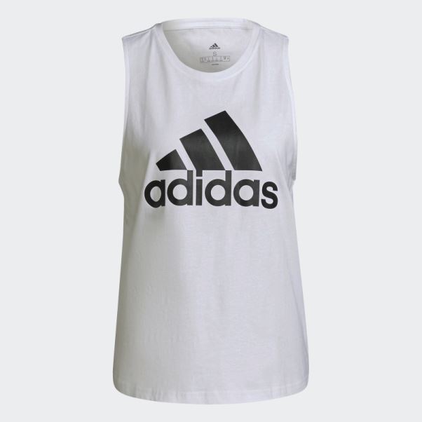 Essentials Gros Logo Débardeur Adidas Blanc