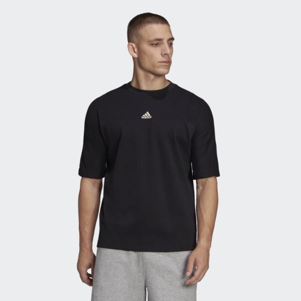 T-shirt Studio Lounge Adidas Noir