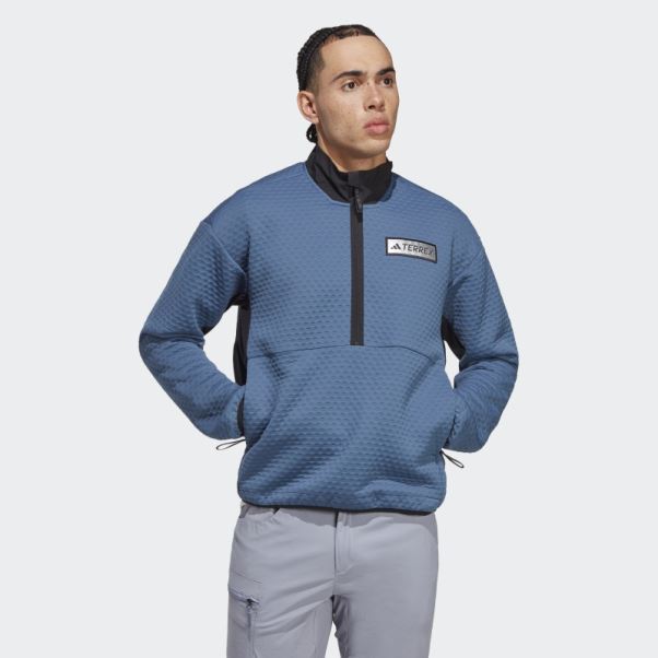 Veste Polaire Adidas Steel Terrex Utilitas 1/2-zip
