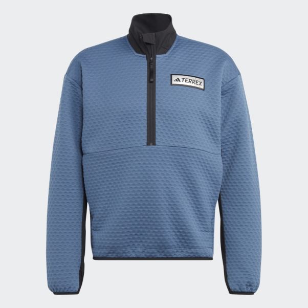 Veste Polaire Adidas Steel Terrex Utilitas 1/2-zip