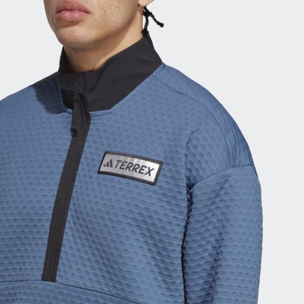 Veste Polaire Adidas Steel Terrex Utilitas 1/2-zip