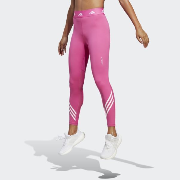 Adidas Legging Fuchsia Techfit 3 Bandes
