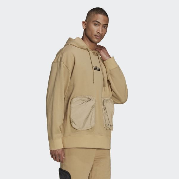 Ton Beige Adidas R.y.v. Sweat à Capuche Ample