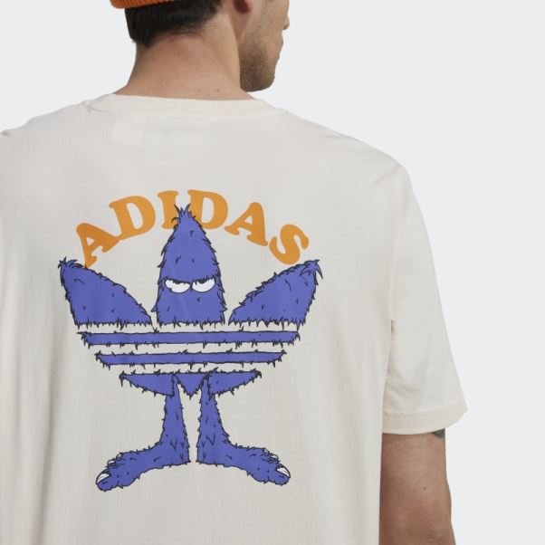 T-shirt Fun Graphique Blanc Adidas