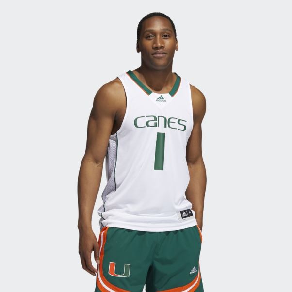 Maillot Adidas Hurricanes Ncaa Swingman Blanc
