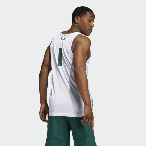 Maillot Adidas Hurricanes Ncaa Swingman Blanc