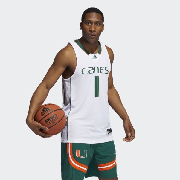Maillot Adidas Hurricanes Ncaa Swingman Blanc