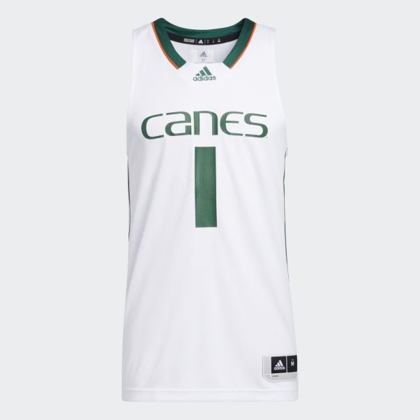 Maillot Adidas Hurricanes Ncaa Swingman Blanc