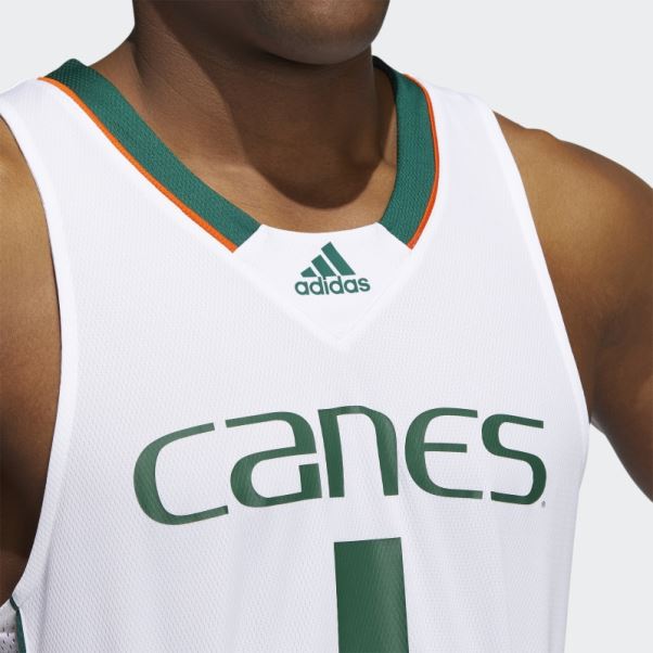 Maillot Adidas Hurricanes Ncaa Swingman Blanc