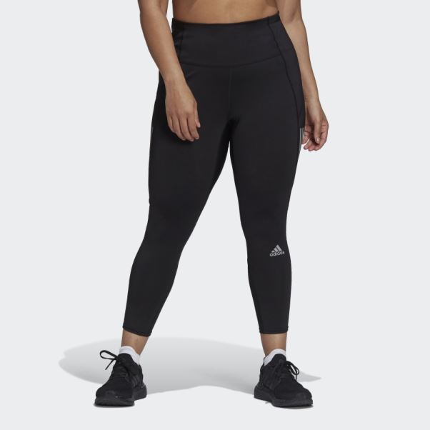 Adidas Legging Noir De Course à Pied 7/8 (grande Taille)