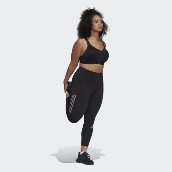 Adidas Legging Noir De Course à Pied 7/8 (grande Taille)