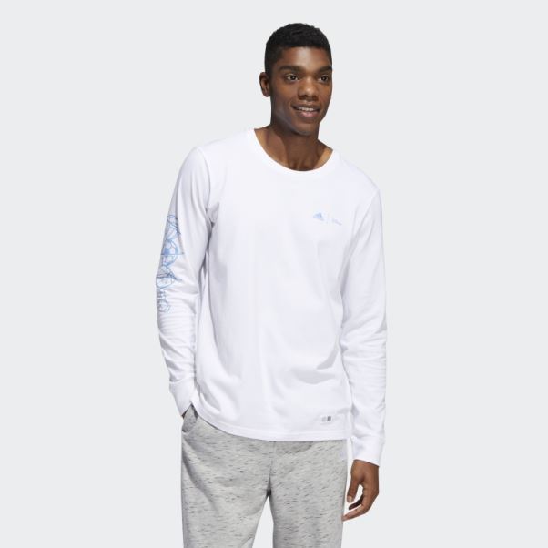Disney Sport T-shirt Manches Longues Adidas Blanc