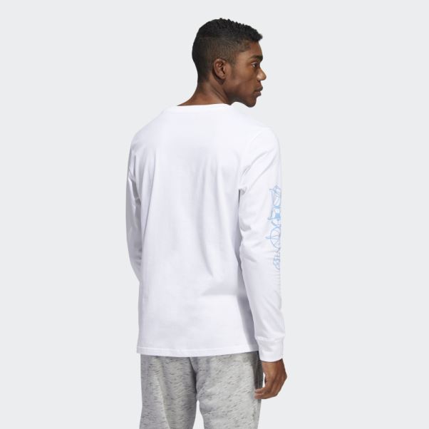 Disney Sport T-shirt Manches Longues Adidas Blanc