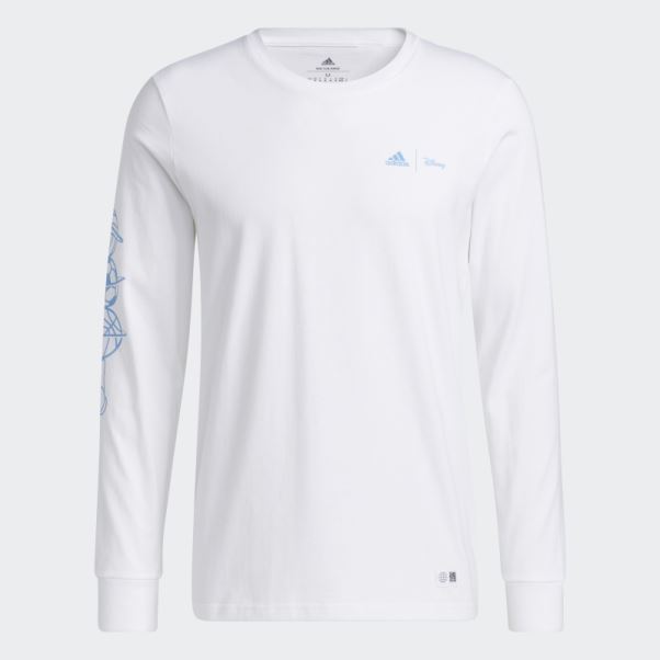 Disney Sport T-shirt Manches Longues Adidas Blanc