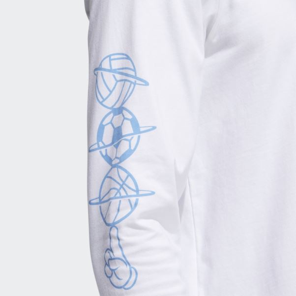 Disney Sport T-shirt Manches Longues Adidas Blanc