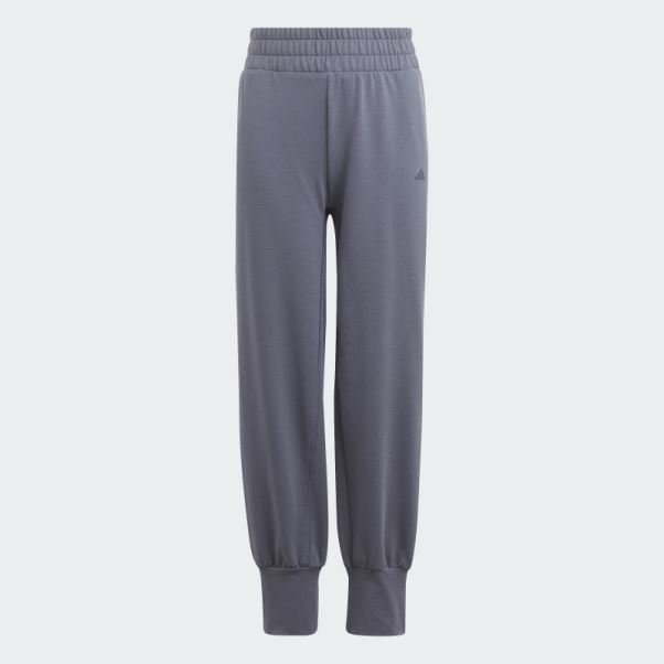 Pantalon De Yoga Taille Haute Adidas Aeroready Bleu Marine