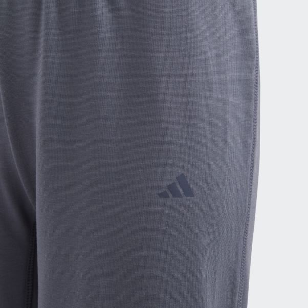 Pantalon De Yoga Taille Haute Adidas Aeroready Bleu Marine