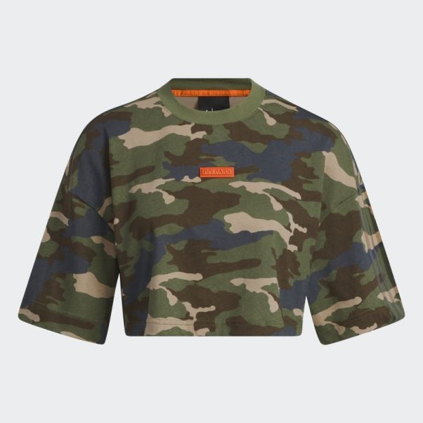 T-shirt Court Imprimé Camouflage Adidas