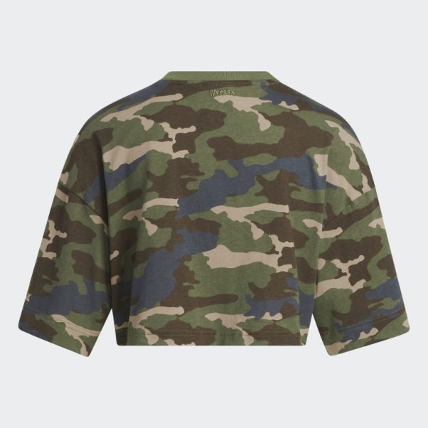 T-shirt Court Imprimé Camouflage Adidas