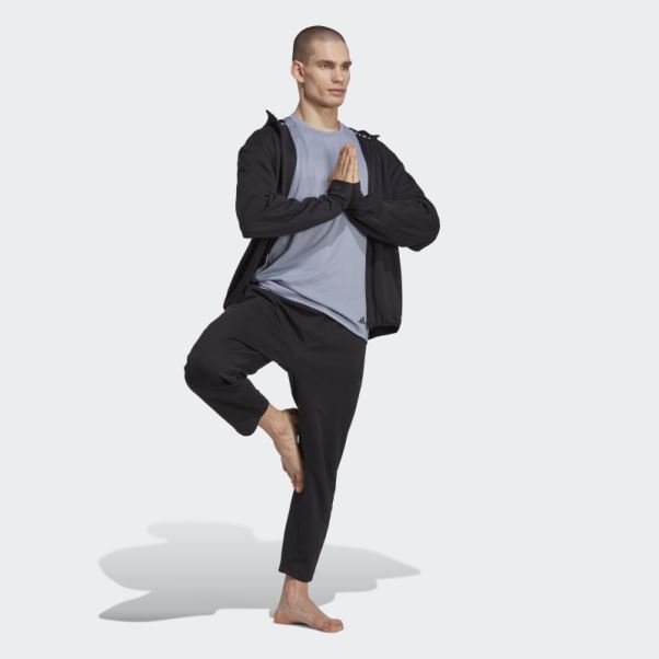 Sweat à Capuche Entièrement Zippé Aeroready Yoga Base Training Noir Adidas