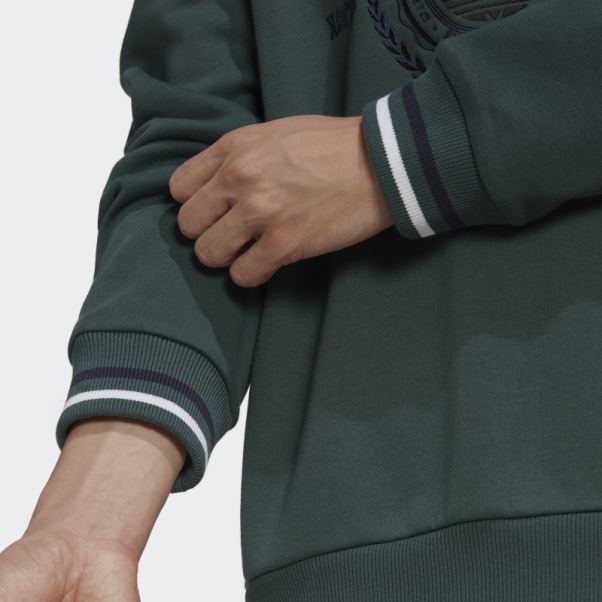 Sweat Col Rond Varsity Vert Minéral Adidas