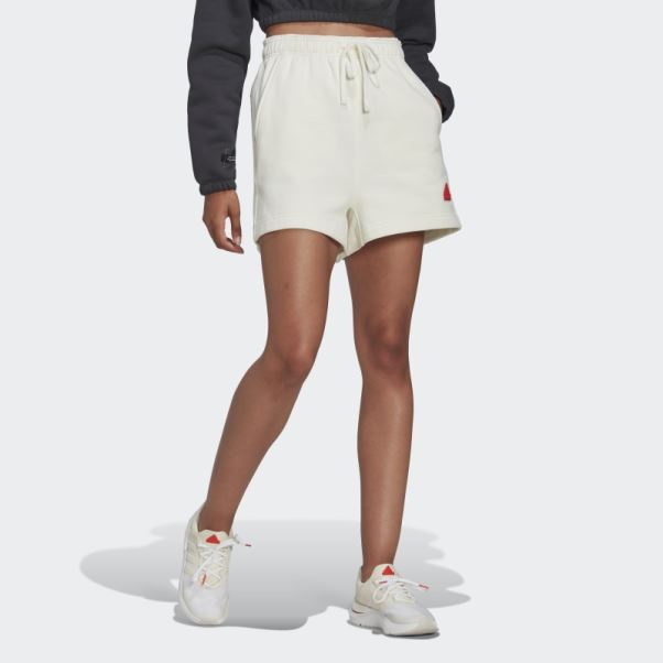 Short De Survêtement Adidas Blanc