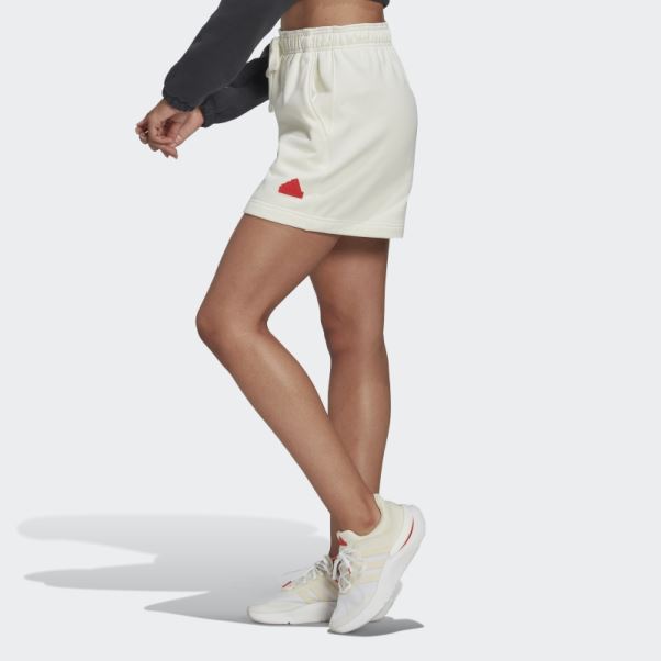 Short De Survêtement Adidas Blanc