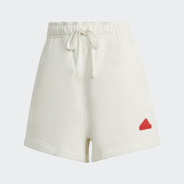 Short De Survêtement Adidas Blanc