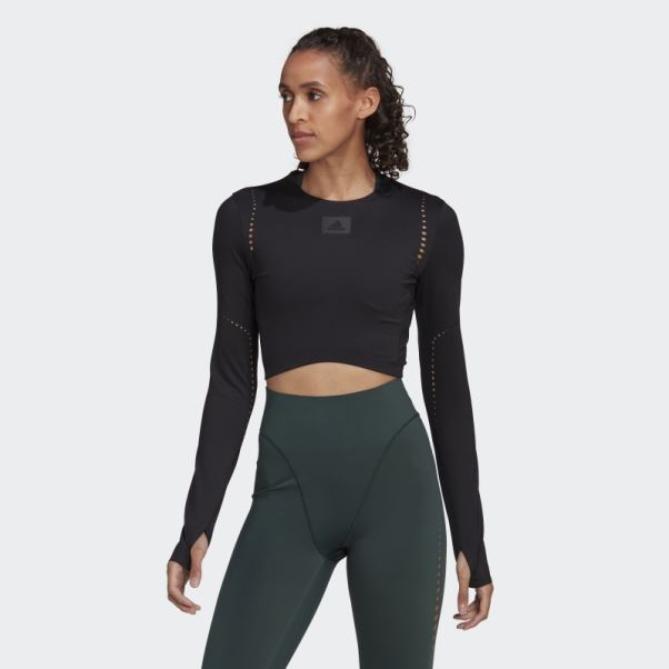 Adidas Top Noir à Manches Longues Hot