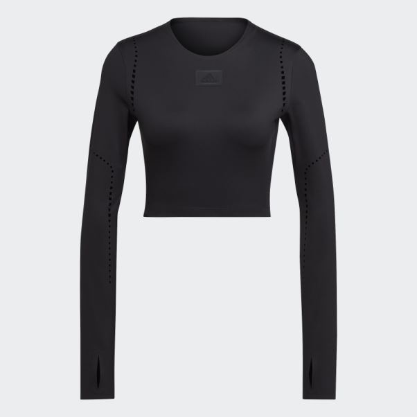 Adidas Top Noir à Manches Longues Hot