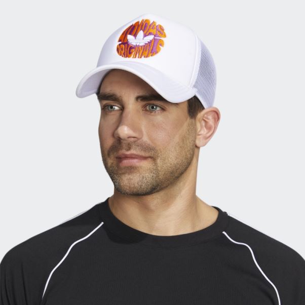 Casquette Trucker Spirale Adidas Blanc