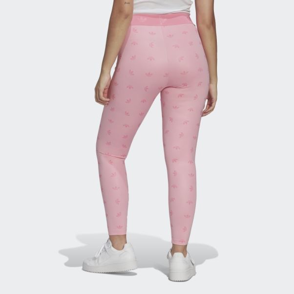 Adidas Legging Rose Clair Taille Haute 7/8 Imprimé Sur L'ensemble