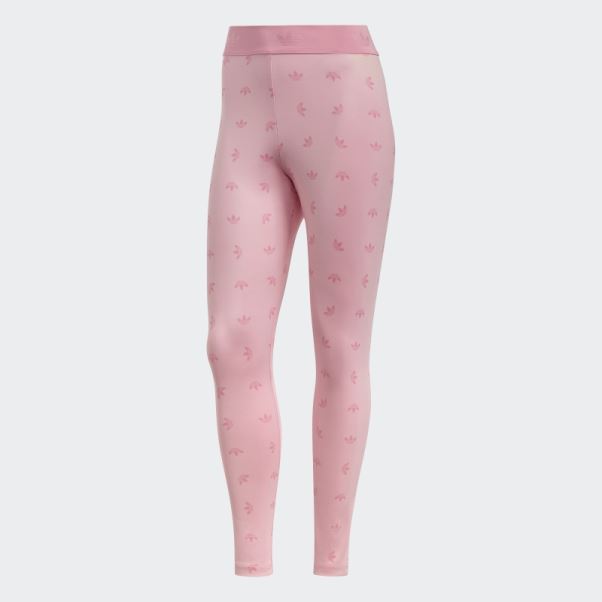 Adidas Legging Rose Clair Taille Haute 7/8 Imprimé Sur L'ensemble