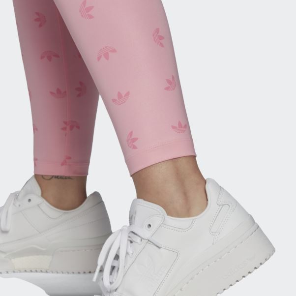 Adidas Legging Rose Clair Taille Haute 7/8 Imprimé Sur L'ensemble