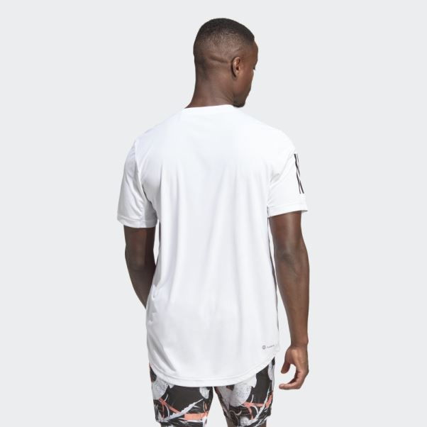 T-shirt De Tennis Adidas Club 3-stripes Blanc