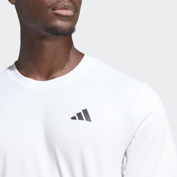 T-shirt De Tennis Adidas Club 3-stripes Blanc