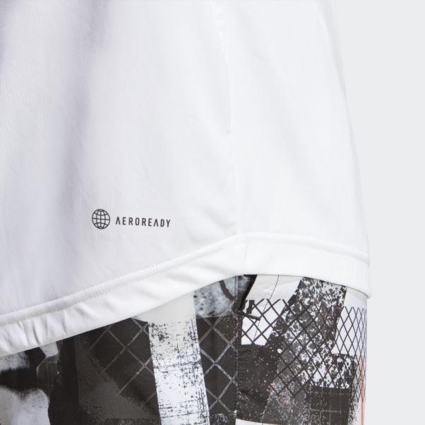 T-shirt De Tennis Club 3 Bandes Adidas Blanc