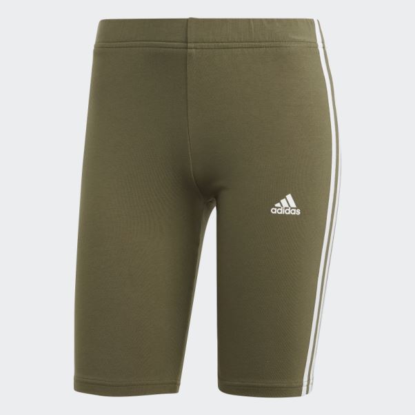 Short De Vélo Essentiel à 3 Bandes Adidas Olive