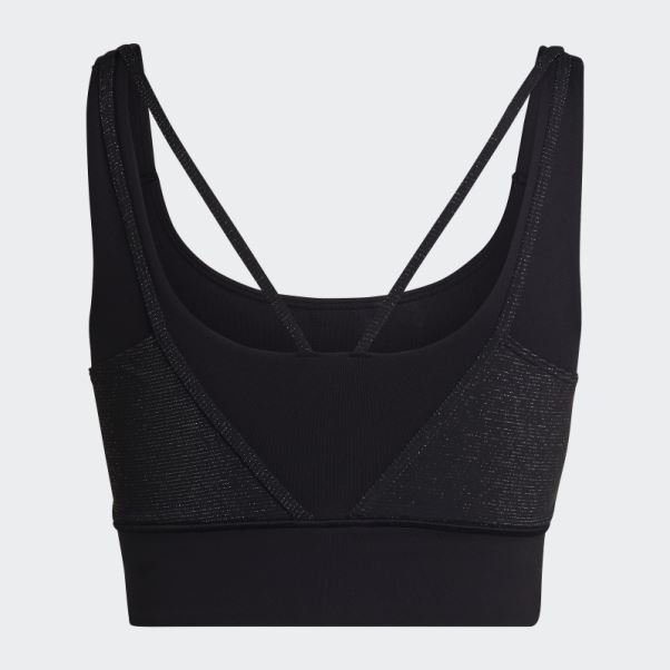 Soutien-gorge Brillant à Maintien Moyen Powerimpact Training Adidas Noir