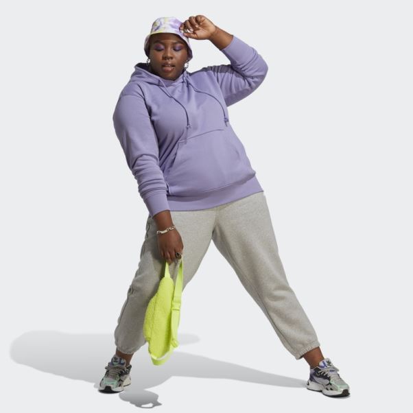 Pantalon De Jogging En Molleton Essentials (grande Taille) Gris Moyen Adidas