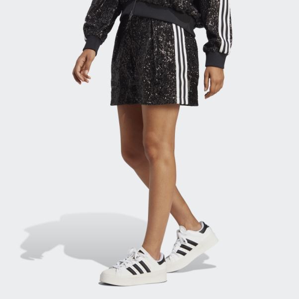 Adidas Blue Version Sequin Shorts Noir