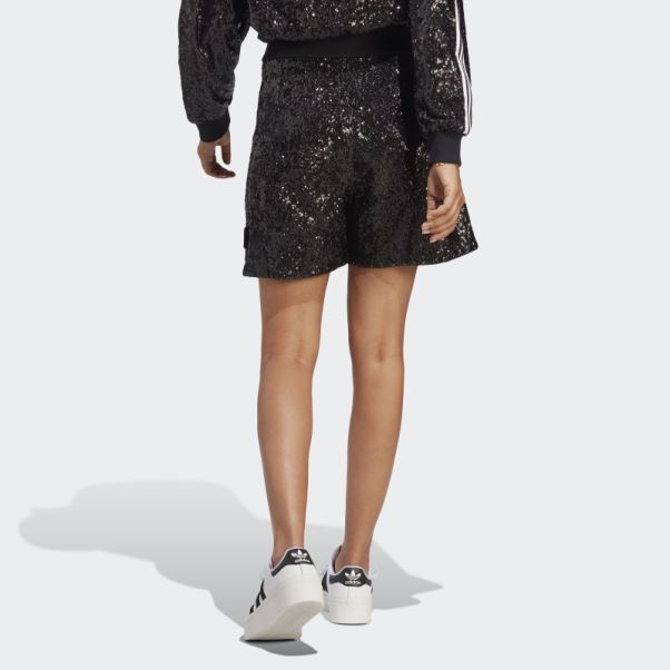 Adidas Blue Version Sequin Shorts Noir
