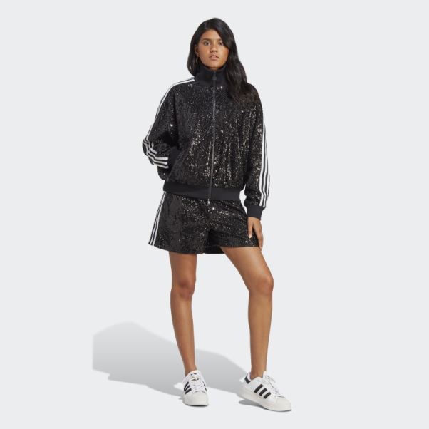 Adidas Blue Version Sequin Shorts Noir